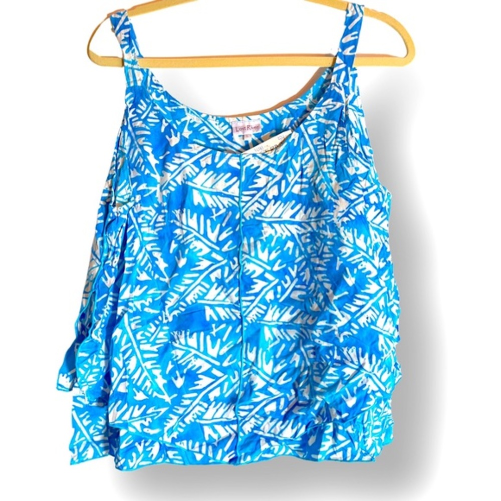 Lost River Clothing Company Blue Tank Hand Batiked by Artists in Bali, Indonesia
